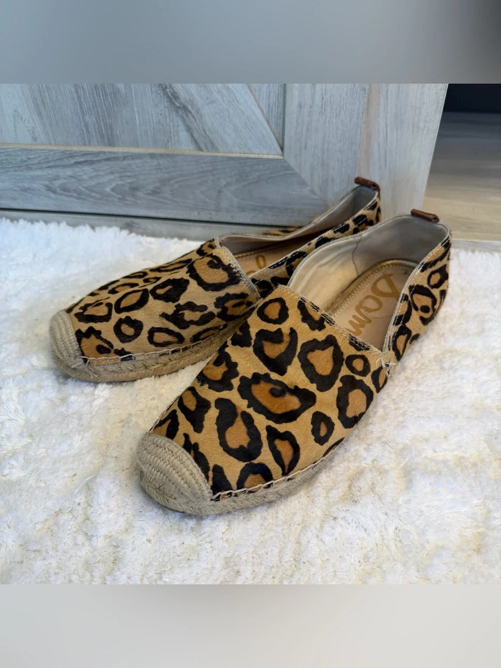 Sam Edelman - Women's Leopard Espadrille Slip On Sandal 8